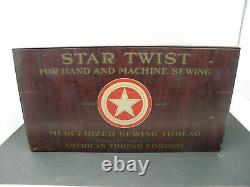 Vintage Star Twist Thread General Store Display Advertising Case