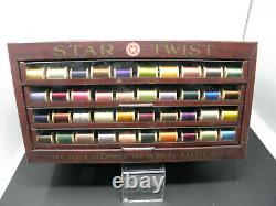 Vintage Star Twist Thread General Store Display Advertising Case