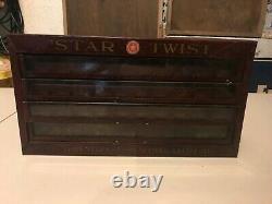 Vintage Star spool cabinet American Thread Co. Store display advertising sewing