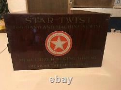 Vintage Star spool cabinet American Thread Co. Store display advertising sewing