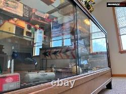 Vintage Store Counter Top Front Loader Display Case with Glass Panels & Lights