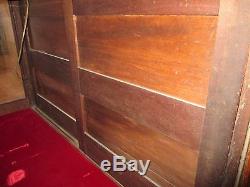 Vintage Store Display Case Solid Red Oak Hand Carved Large Case For Collectables