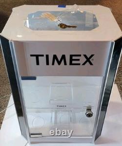 Vintage Timex Watch Counter Top Rotating Spinning Store Display Case Lockable