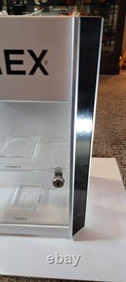 Vintage Timex Watch Counter Top Rotating Spinning Store Display Case Lockable