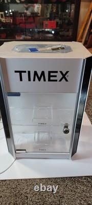 Vintage Timex Watch Counter Top Rotating Spinning Store Display Case Lockable