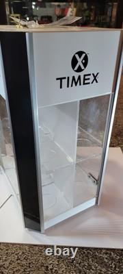 Vintage Timex Watch Counter Top Rotating Spinning Store Display Case Lockable