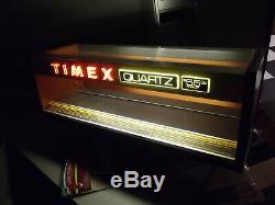 Vintage Timex Watch Display Case Store Watches Quartz