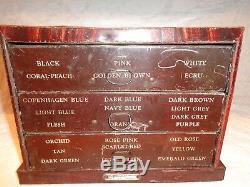 Vintage Tin Rit General Store Advertising Dye Counter Top Display Cabinet Case
