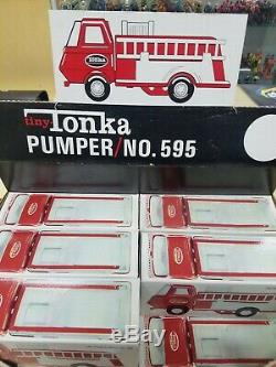 Vintage Tiny Tonka Fire Pumper 595 Store Display Case 12 Boxed Tonka Trucks