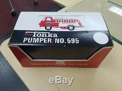 Vintage Tiny Tonka Fire Pumper 595 Store Display Case 12 Boxed Tonka Trucks