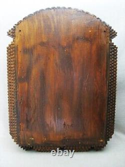 Vintage Tramp Art Wall Cabinet Display Case Rustic Cabin Décor Storage