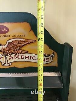 Vintage Wood Case XX The Early Americans Counter Store Advertising Display