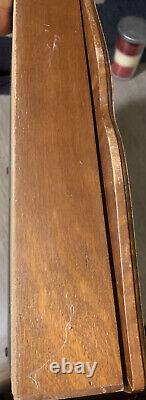 Vintage Wooden Pipe Display Storage Cabinet Case Etched Glass Sherlock Holmes