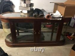 Vintage general store display case, curved glass beautiful with age