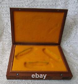 Vintage knife Storage Display Case Lamenated Wood Made In Italy