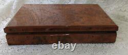 Vintage knife Storage Display Case Lamenated Wood Made In Italy