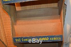 Vtg 1930-40s Dell COMIC BOOK Wood store Display Rack Shelf Case