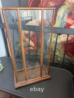 Vtg Countertop Showcase General Store Display Wood Framed Glass Case Taxidermy