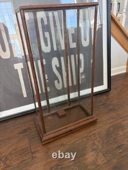 Vtg Countertop Showcase General Store Display Wood Framed Glass Case Taxidermy