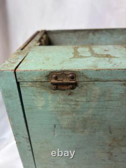 Vtg General Store Display Case Countertop Wood Drawer Beauty & Nail Tools