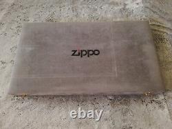 Vtg Rare Grey Velvet Zippo Storage Collection Display Box Case For 24 Lighters