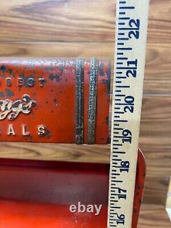 Vtg Red Metal Original Kellogg's Cereals Store Display Retro Case Countertop