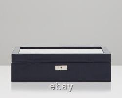 WOLF Howard 8 Watch Box Storage Display Case Navy 465217