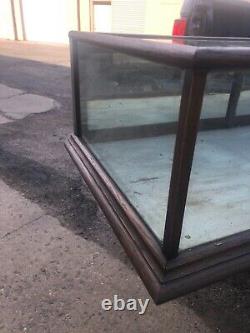 WOW vintage Oak table top country store display cabinet 72/24/13.5 inside 12 h