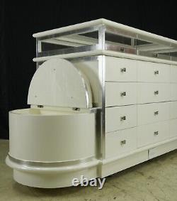 Walk In Closet White Jewelry Display Case Storage Island