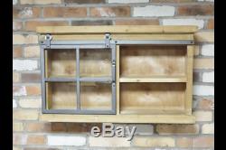 Wall Mounted Display Cupboard Industrial Style Storage Unit Shelving Cabinet New