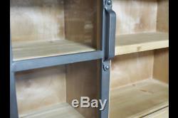 Wall Mounted Display Cupboard Industrial Style Storage Unit Shelving Cabinet New