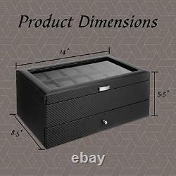 Watch Box- Display Case & Organizer For Men First-Class Jewelry Watch Holder