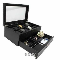 Watch Box- Display Case & Organizer For Men First-Class Jewelry Watch Holder