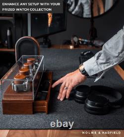 Watch Box Organizer For Men Modern Display Case and Mens Walnut