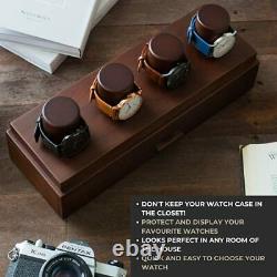 Watch Box Organizer For Men Modern Watch Display Case and Mens Jewelry Box