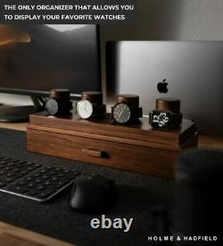 Watch Box Organizer For Men Modern Watch Display Case and Mens Jewelry Box