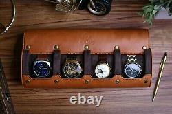 Watch Case Watch Travel Case Storage Organizer and Display Watch Roll Men