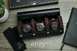 Watch Case Watch Travel Case Storage Organizer and Display Watch Roll Men