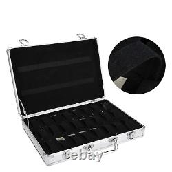 Watch Case for 30 Watches Collectors Display Storage Briefcase Aluminum Box