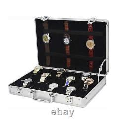 Watch Case for 30 Watches Collectors Display Storage Briefcase Aluminum Box