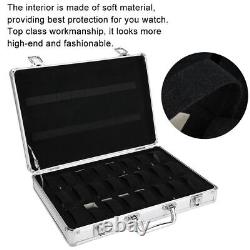 Watch Case for 30 Watches Collectors Display Storage Briefcase Aluminum Box