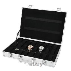 Watch Case for 30 Watches Collectors Display Storage Briefcase Aluminum Box