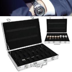 Watch Case for 30 Watches Collectors Display Storage Briefcase Aluminum Box