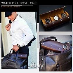 Watch Case for Men Watch Roll Travel Case Storage Organizer and Display