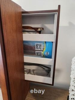 Watch Display Case 12 Slot Vertical Walnut Wood & Velvet Organizer Storage Box