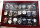 Watch Display Case 21 Slot Ebony Wood & Leather Organizer Storage Glass Lid Box