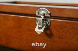 Watch Display Case Box Glass Holder 12 Slots Pillow Solid Wooden Watch Storage