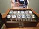 Watch Display Case Luxury 12 Slot Walnut Wood & Leather Organizer Storage Box