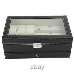 Watch Organizer Watch Display Case Watch Box With Valet Drawer For Storage