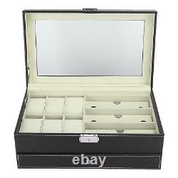 Watch Organizer Watch Display Case Watch Box With Valet Drawer For Storage